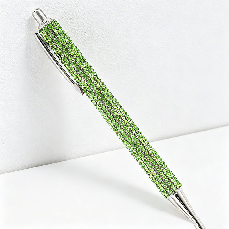 Bling Bling Rhinestone Retractable Ballpoint Pen – Luxury Metal Gift Pen for Office, School & Wedding