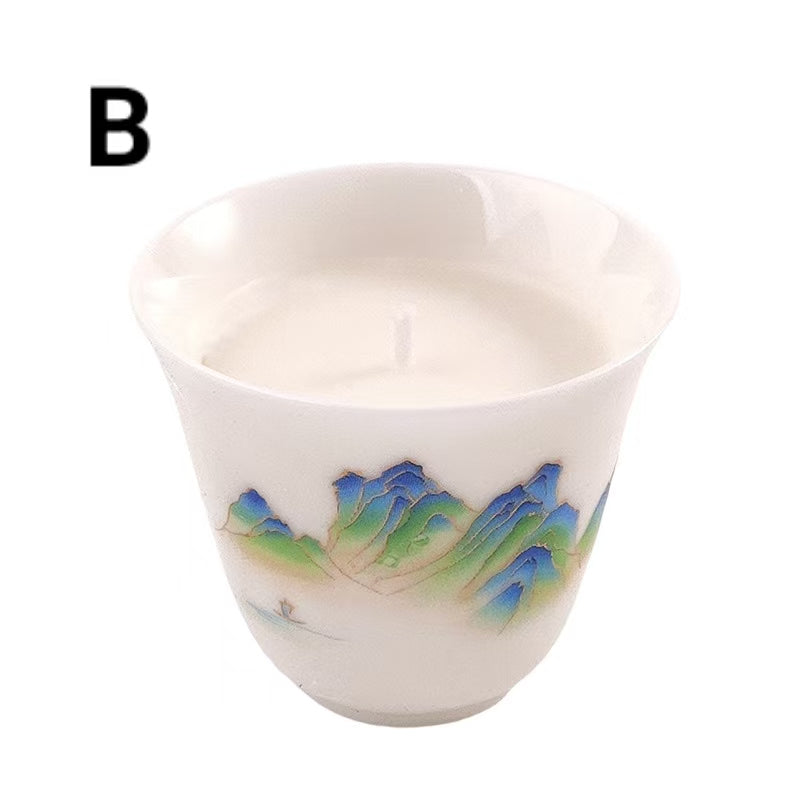 White Ceramic Scented Candle