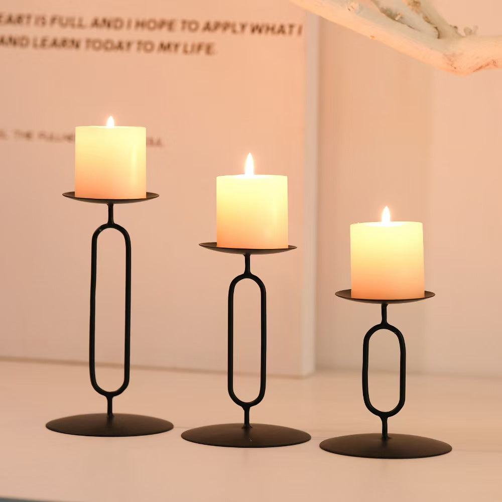Romantic Decorative Candleholder, Iron Craft