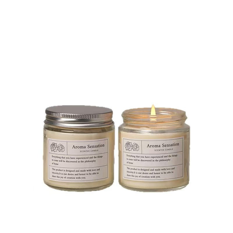 Clear Glass Scented Candle for Bedroom