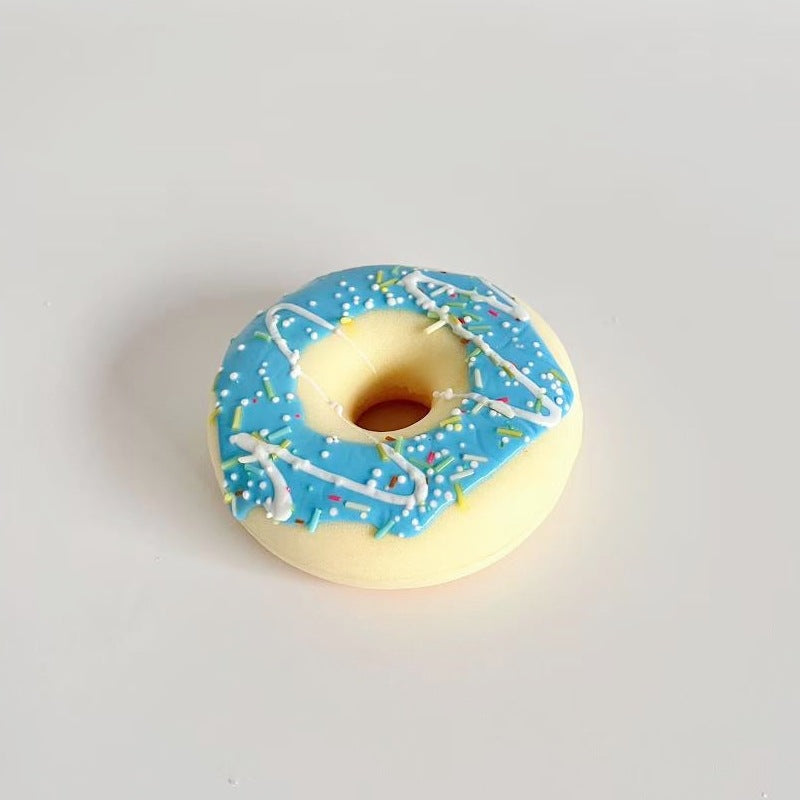 8cm Donut Bread Squishy Toy – Slow Rising PU Stress Relief Keychain & Decor