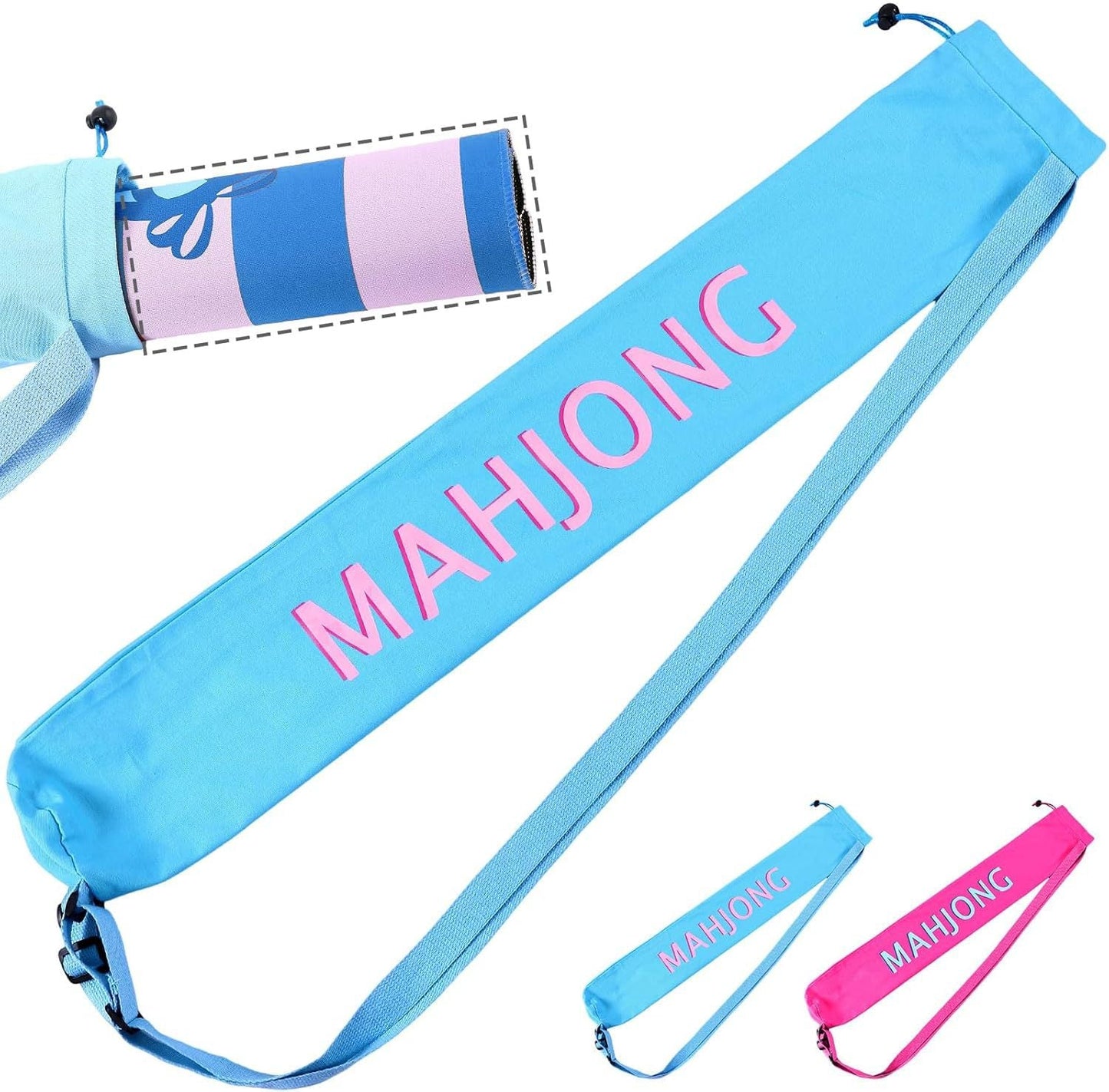 Large Mahjong Set Travel Bag – Portable Storage Case with Shoulder Strap for Game Night & Outdoor Use