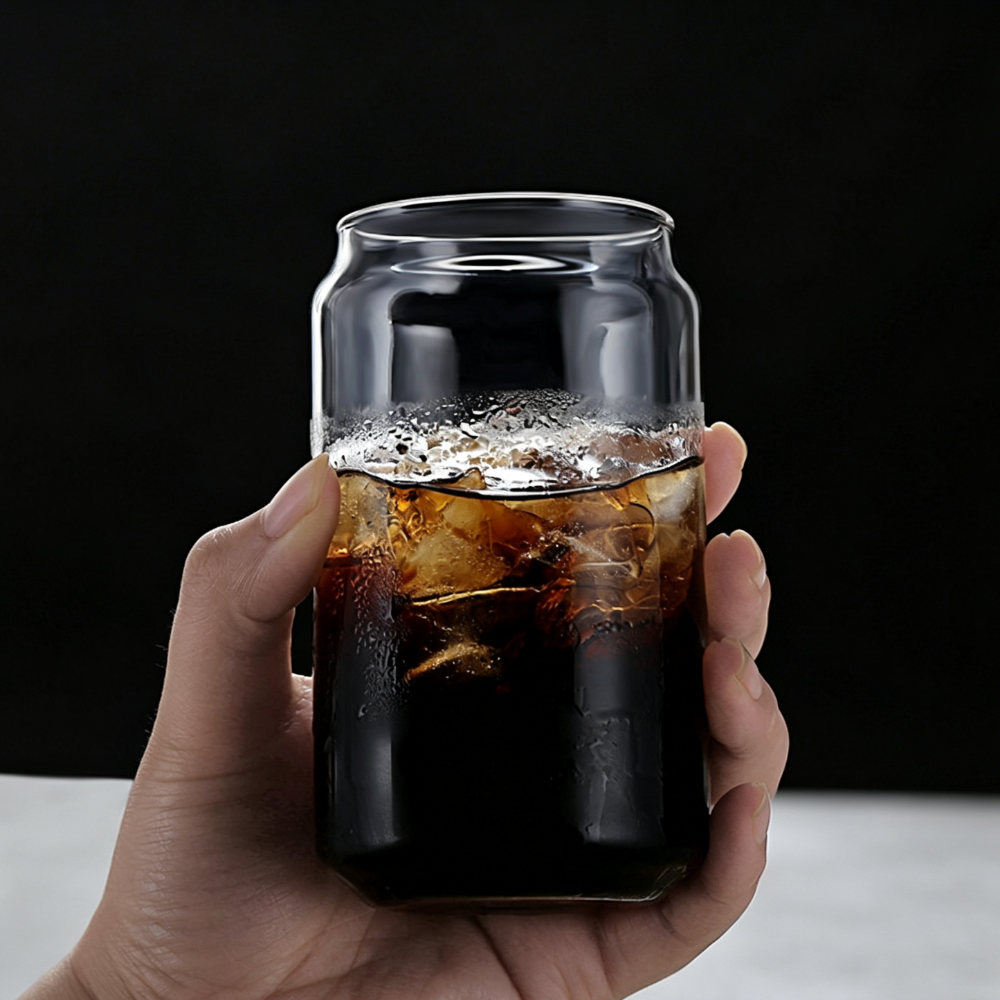 Hand Blown Borosilicate Glass Tea Cup – Single Wall Clear Teacup for Home & Café Use