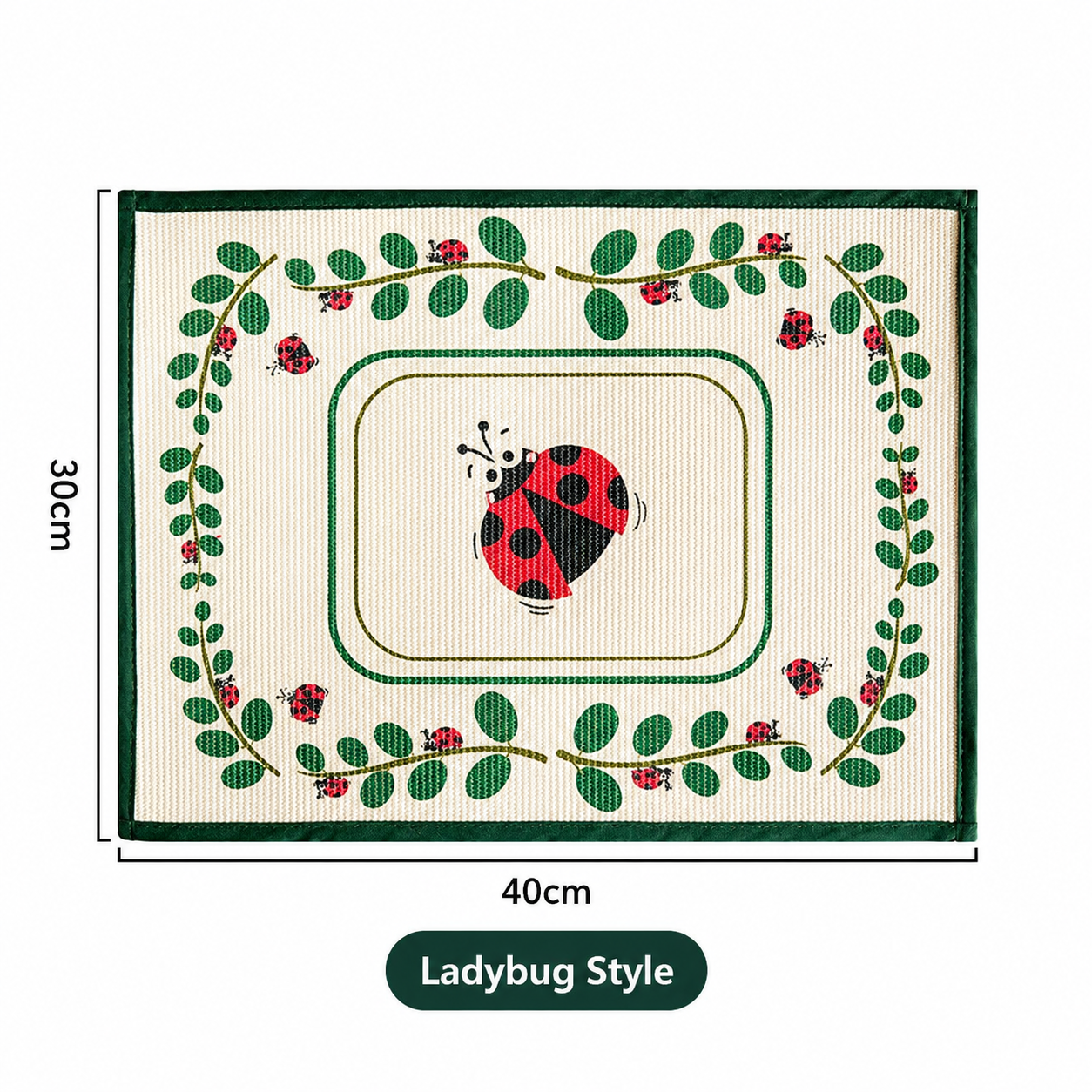 Printed Fabric Table Mat, Thick Rectangle Placemat and Drying Mat