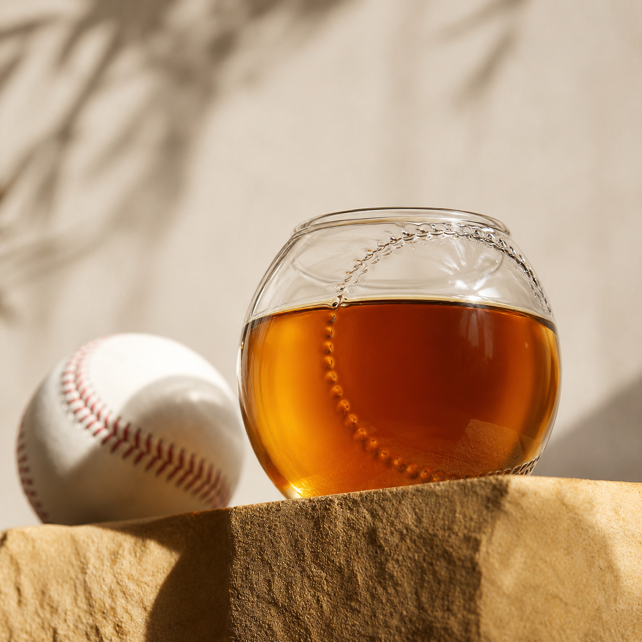Sports Glass Cup & Candle Holder – Baseball and Football Decorative Drinkware
