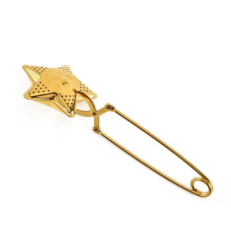 Stainless Steel Tea Infuser – Reusable Mesh Tea Strainer with Handle, Shell / Star / Heart Shape