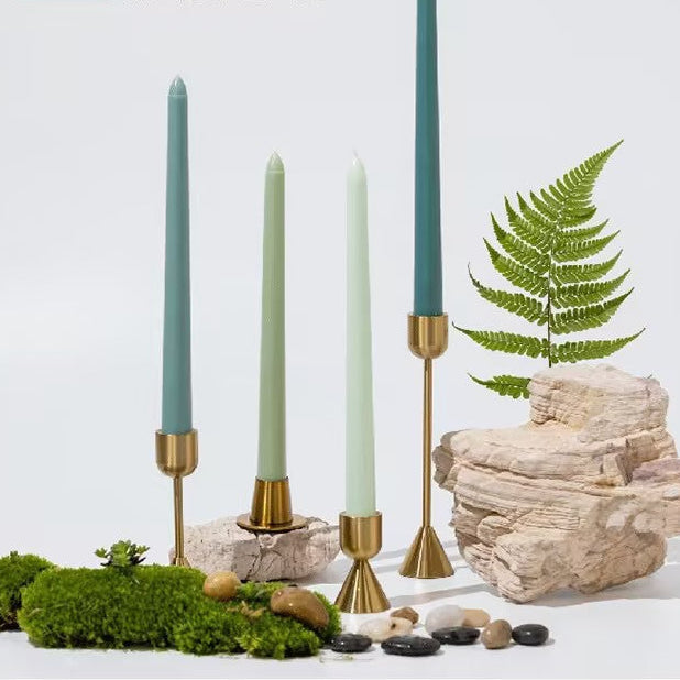 10” Colored Taper Candles, Smokeless Paraffin, 25cm – Set of 4