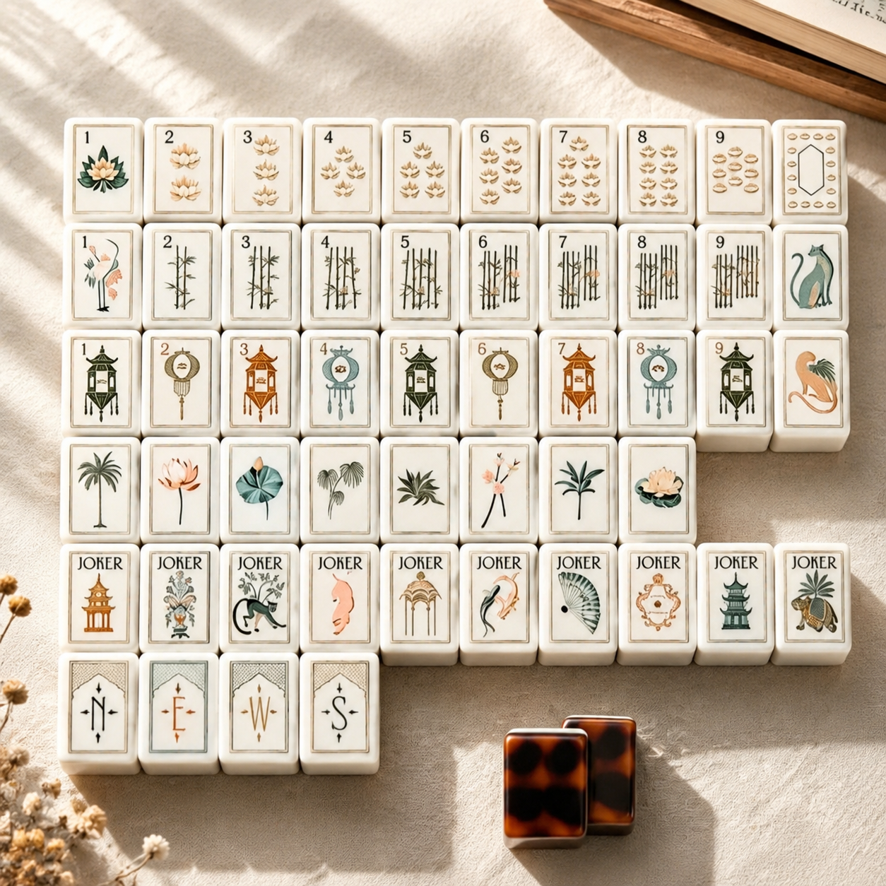 American Mahjong Game Set – Crystal Acrylic Mahjong Tiles