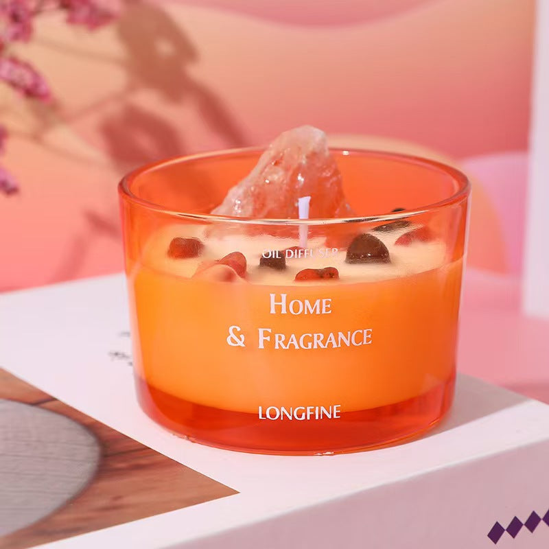 Langfine Crystal Glass Cup Scented Candle