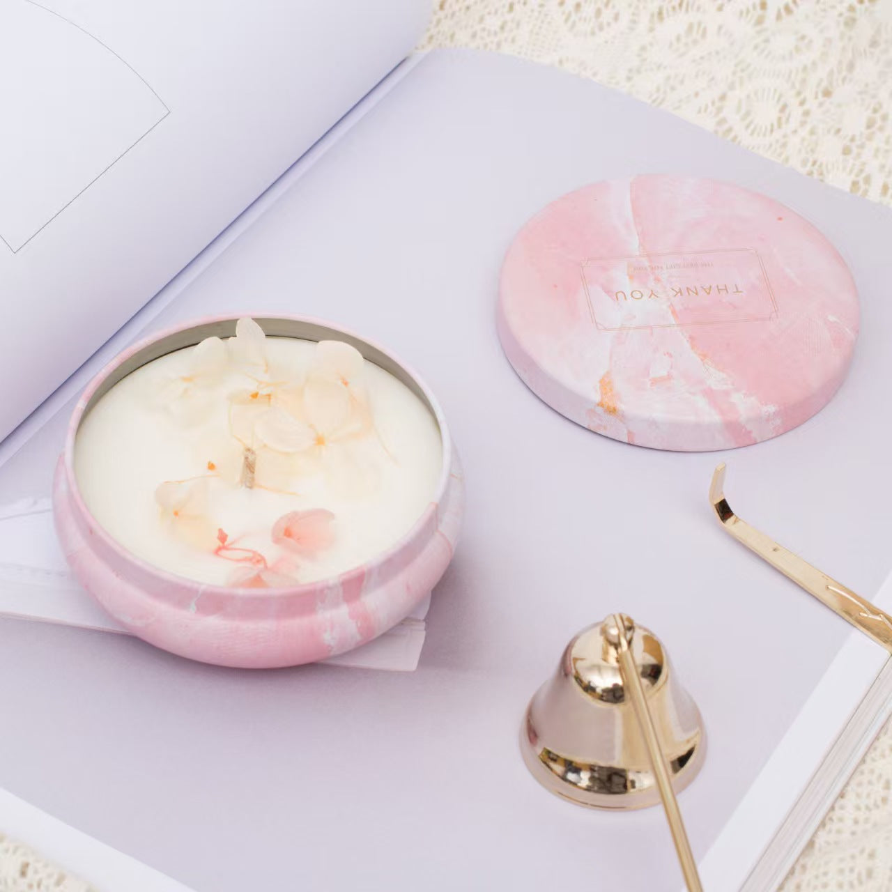Vintage Flat Tin Scented Candle