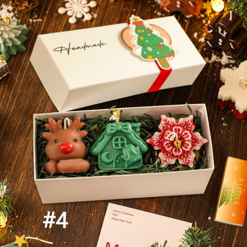 Christmas Creative Shaped Candle Gift Set