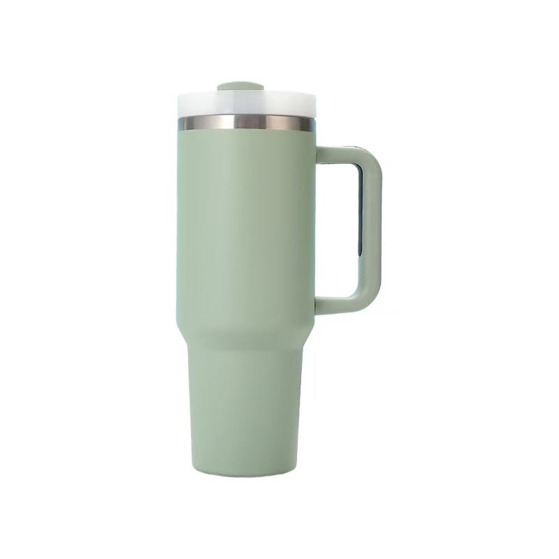 40oz Stainless Steel Insulated Travel Tumbler with Handle – Double Wall Vacuum Portable Mug