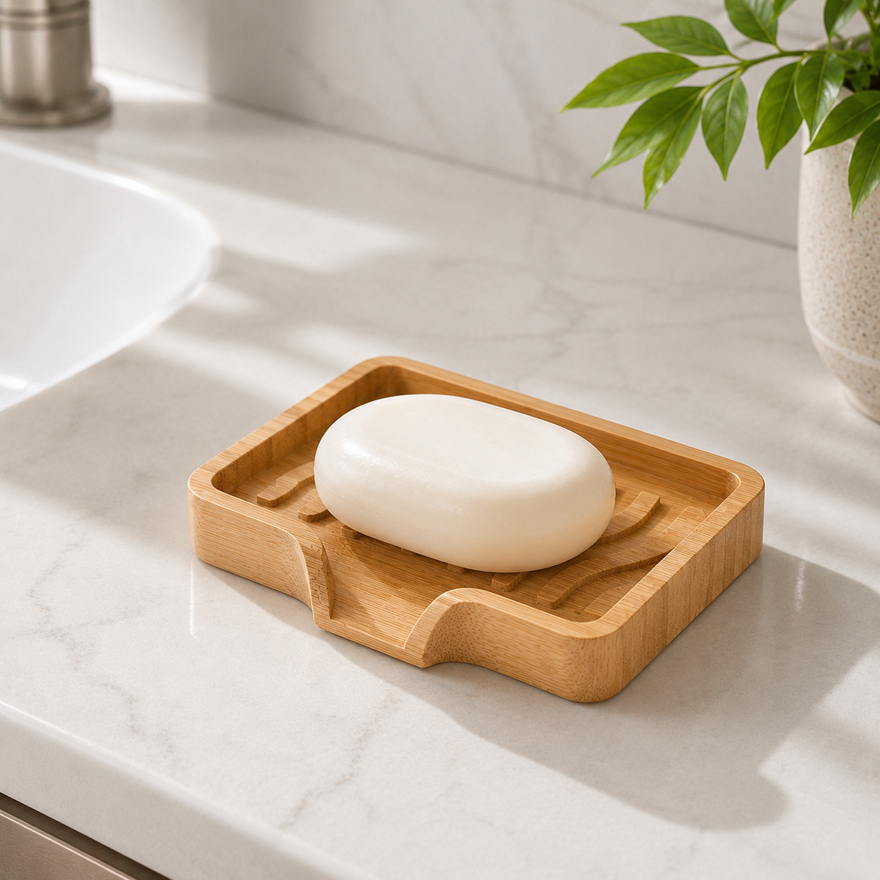 Bamboo Soap Dish – Quick Drain Soap Holder