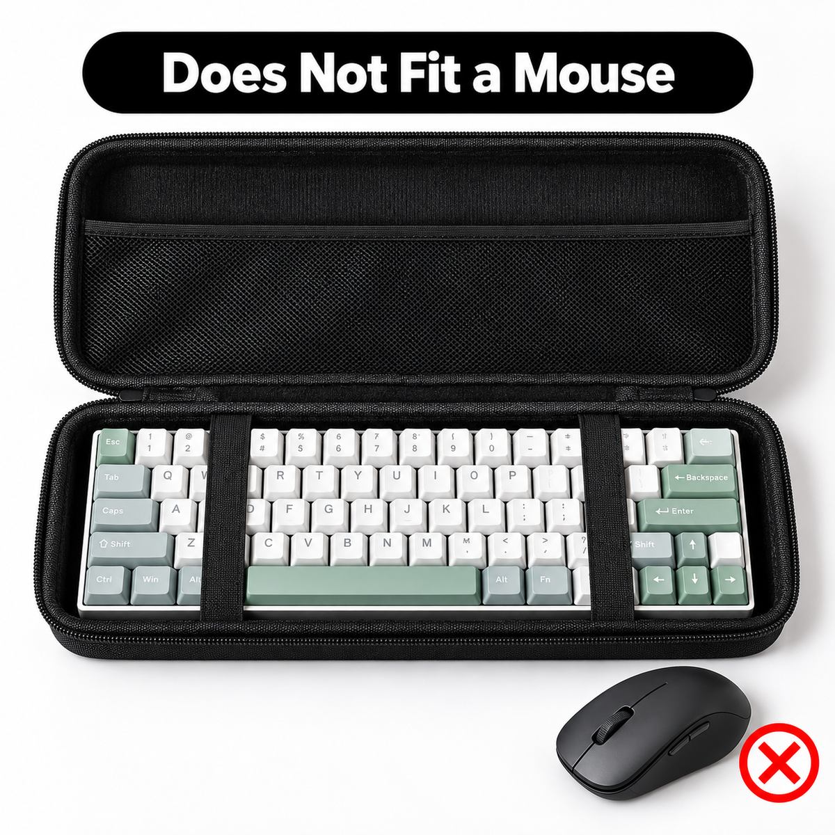 Portable Hard Shell Keyboard Carrying Case – 68/87-Key Mechanical Keyboard Storage Bag
