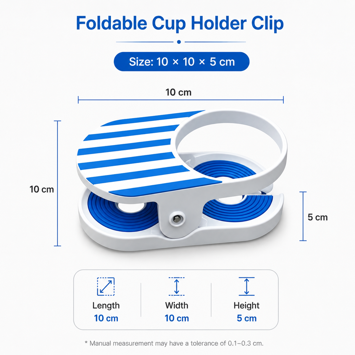 Portable Cup Holder Clip – Adjustable Drink Holder Clamp for Outdoor Tables, Chairs & Desks