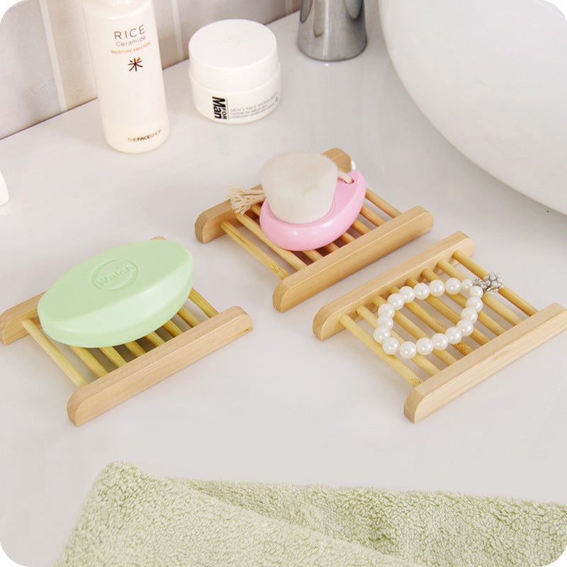 Natural Wooden Soap Dish | Drainage Soap Holder Tray for Handmade Bar Soap & Bathroom