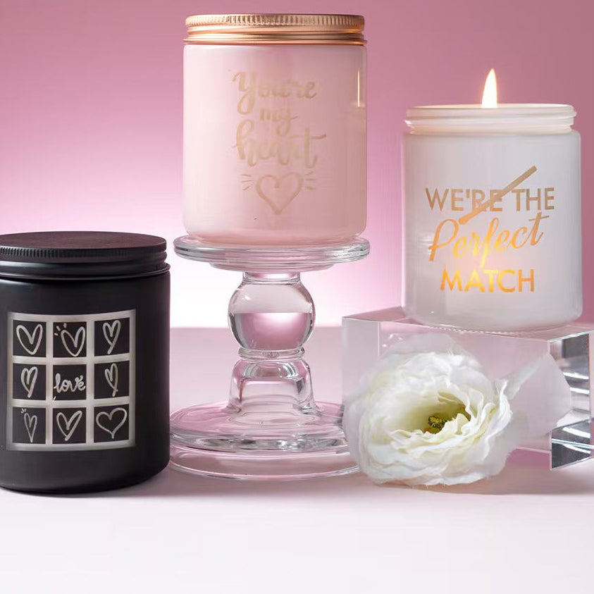 LED Carved Soy Wax Romantic Candle