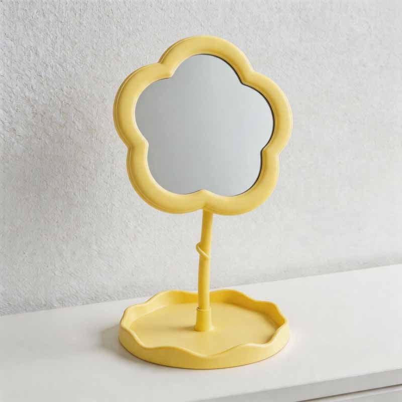 Flower Vanity Mirror- With Storage Tray & 360° Rotation