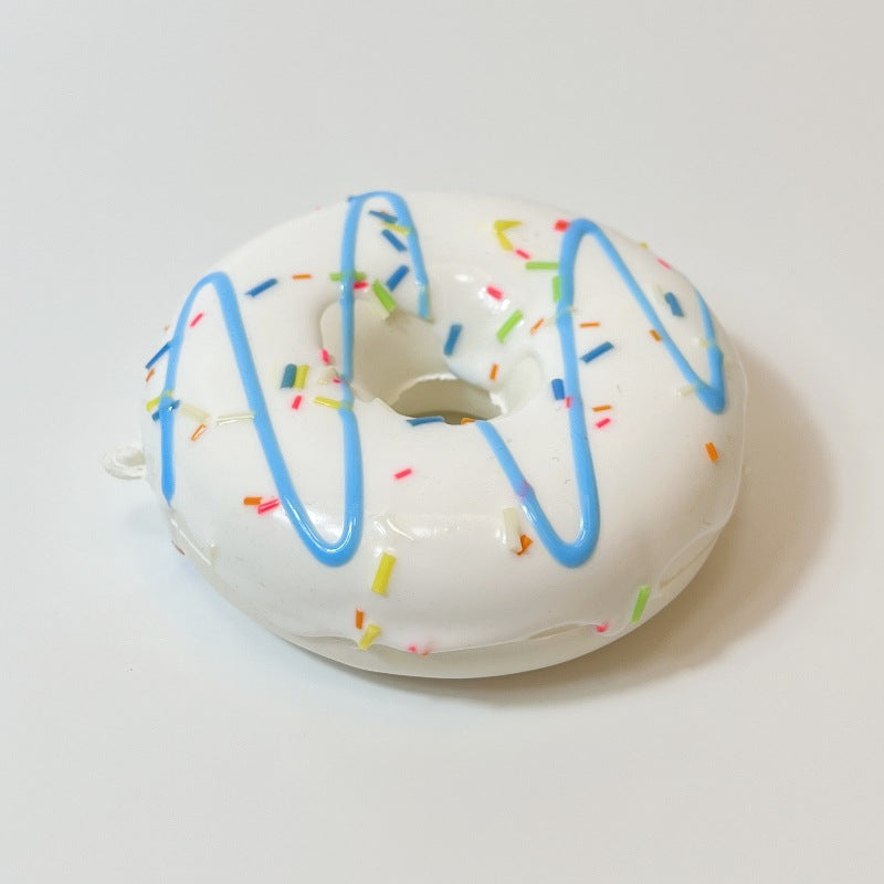 8cm Donut Bread Squishy Toy – Slow Rising PU Stress Relief Keychain & Decor