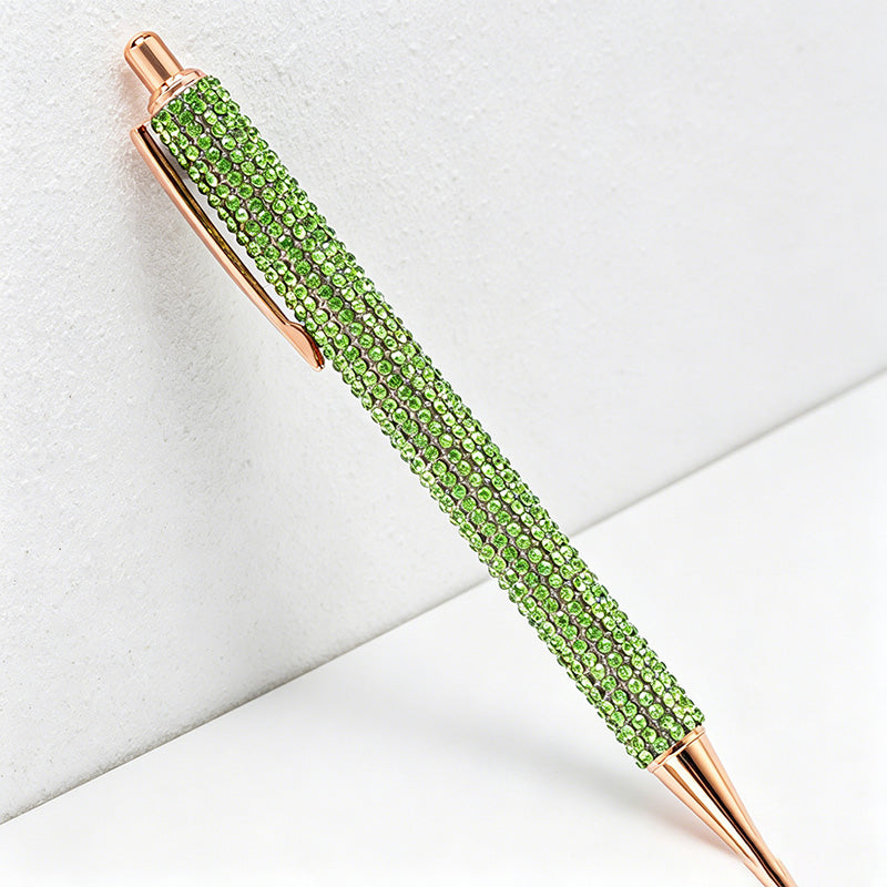 Bling Bling Rhinestone Retractable Ballpoint Pen – Luxury Metal Gift Pen for Office, School & Wedding