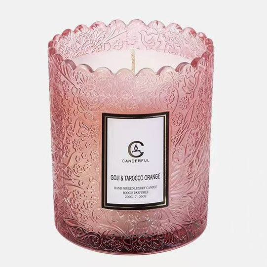 Embossed Glass Scented Candle