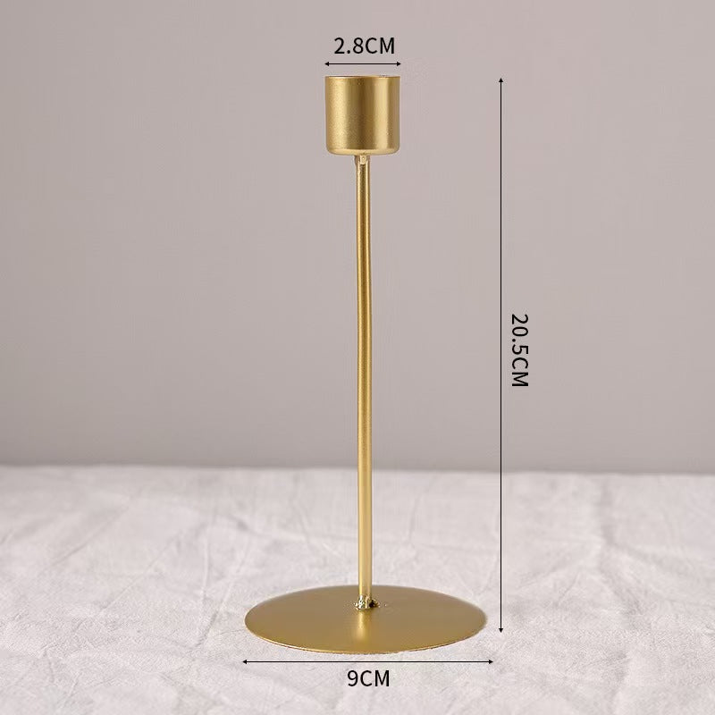 Luxe Iron Candleholder Set for Dining Table Decoration