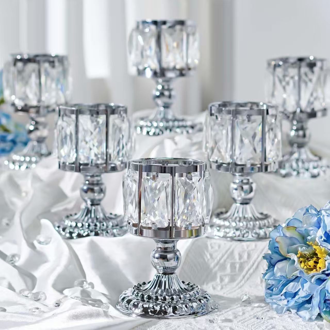 Candle Cup Candleholder Iron Decor Set, Home Accent