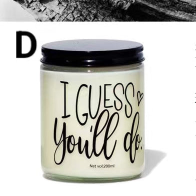 Alphabet Soy Wax Scented Candle
