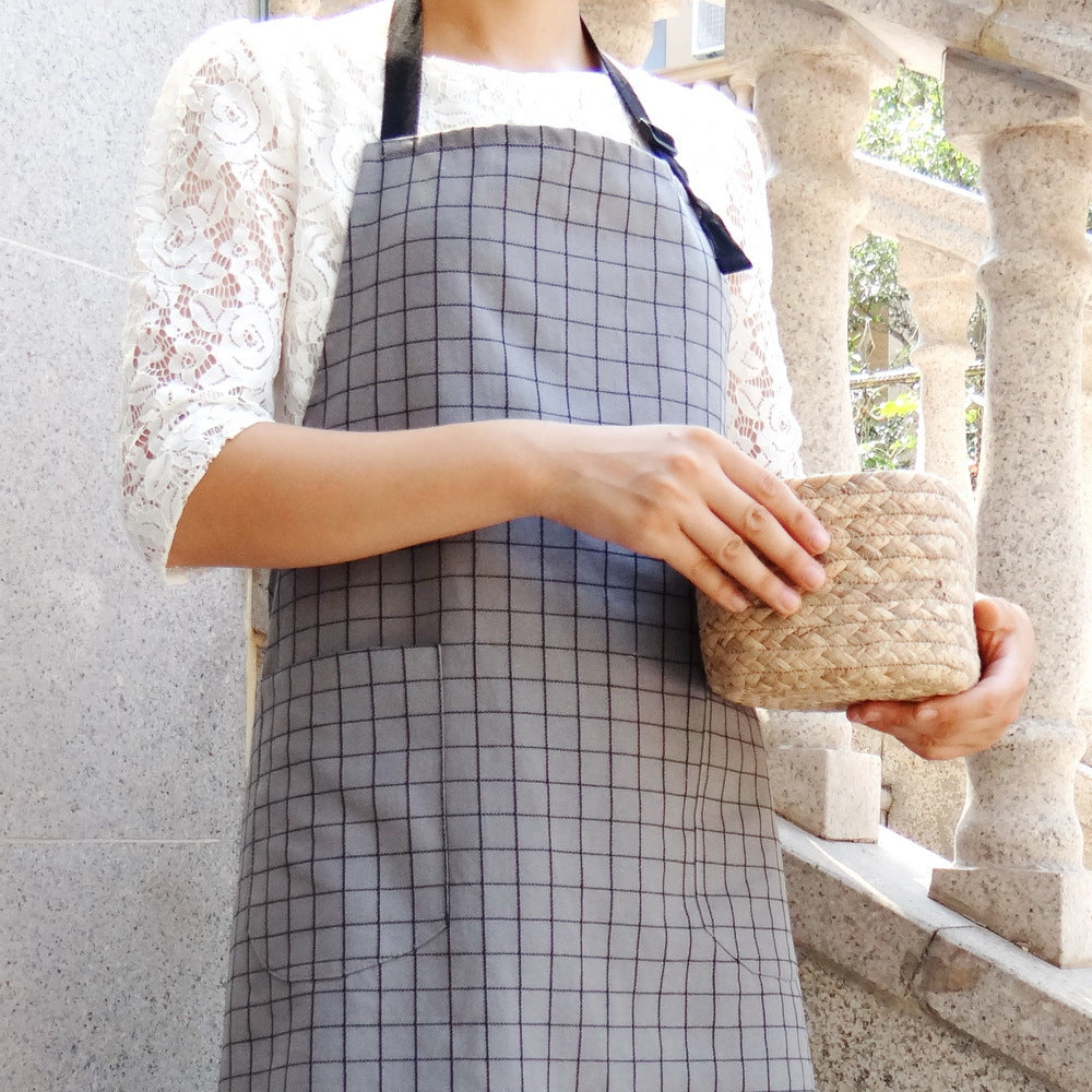 Geometric Kitchen Apron, Nordic Gray Protective Cooking Apron
