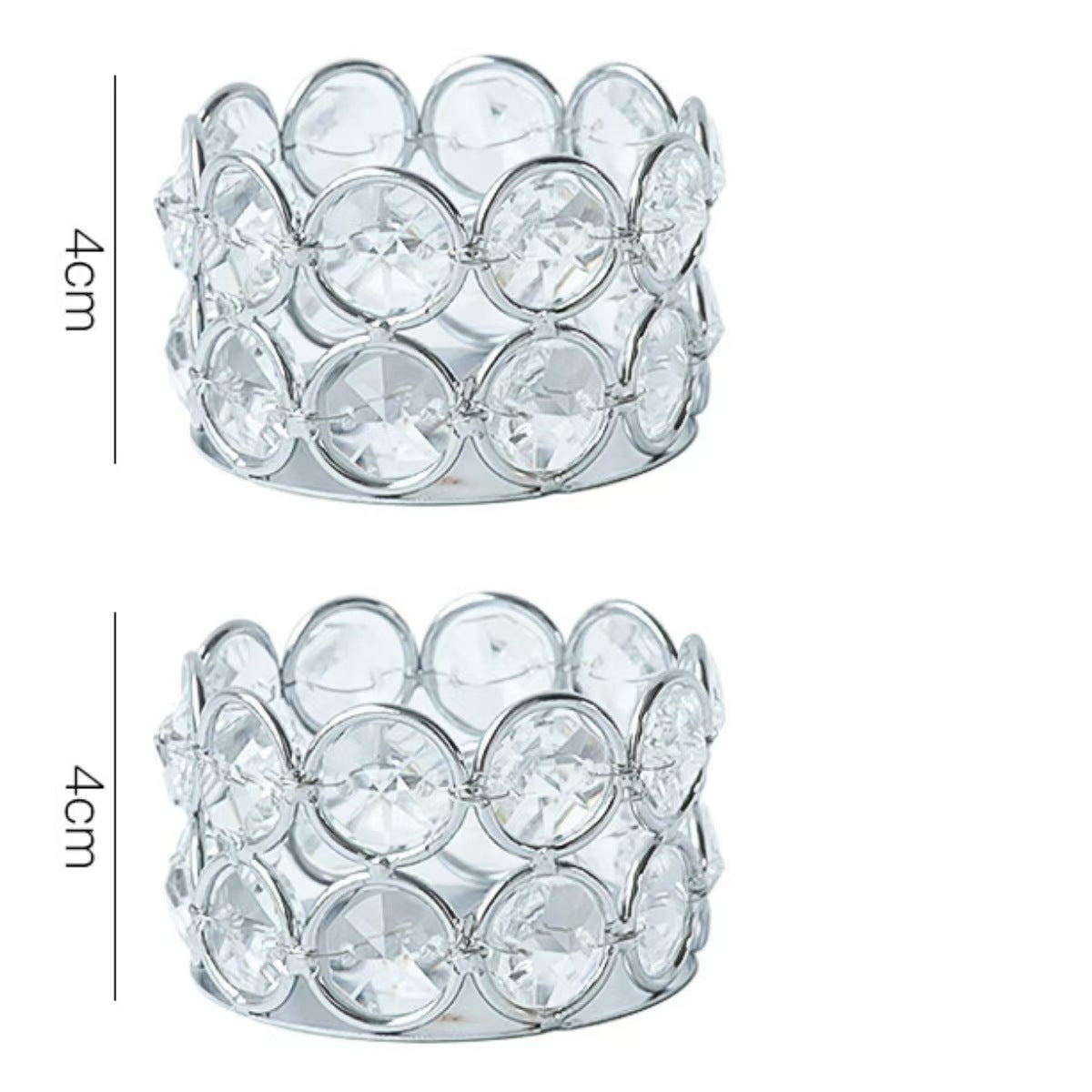 Crystal Candleholder Creative Iron Candle Cup Decor