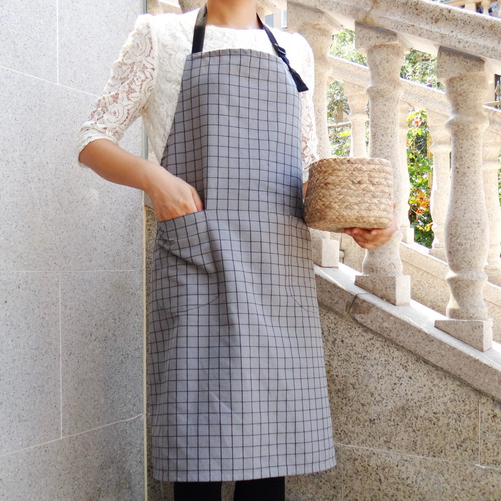 Geometric Kitchen Apron, Nordic Gray Protective Cooking Apron