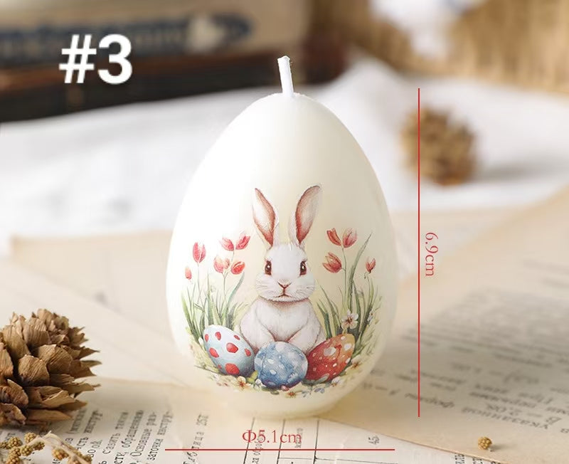Easter Egg Scented Candle with Animal Print