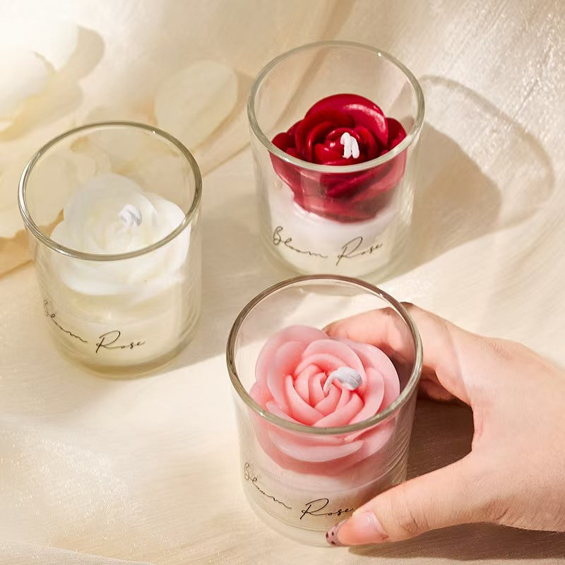 Rose Scented Candle Cup