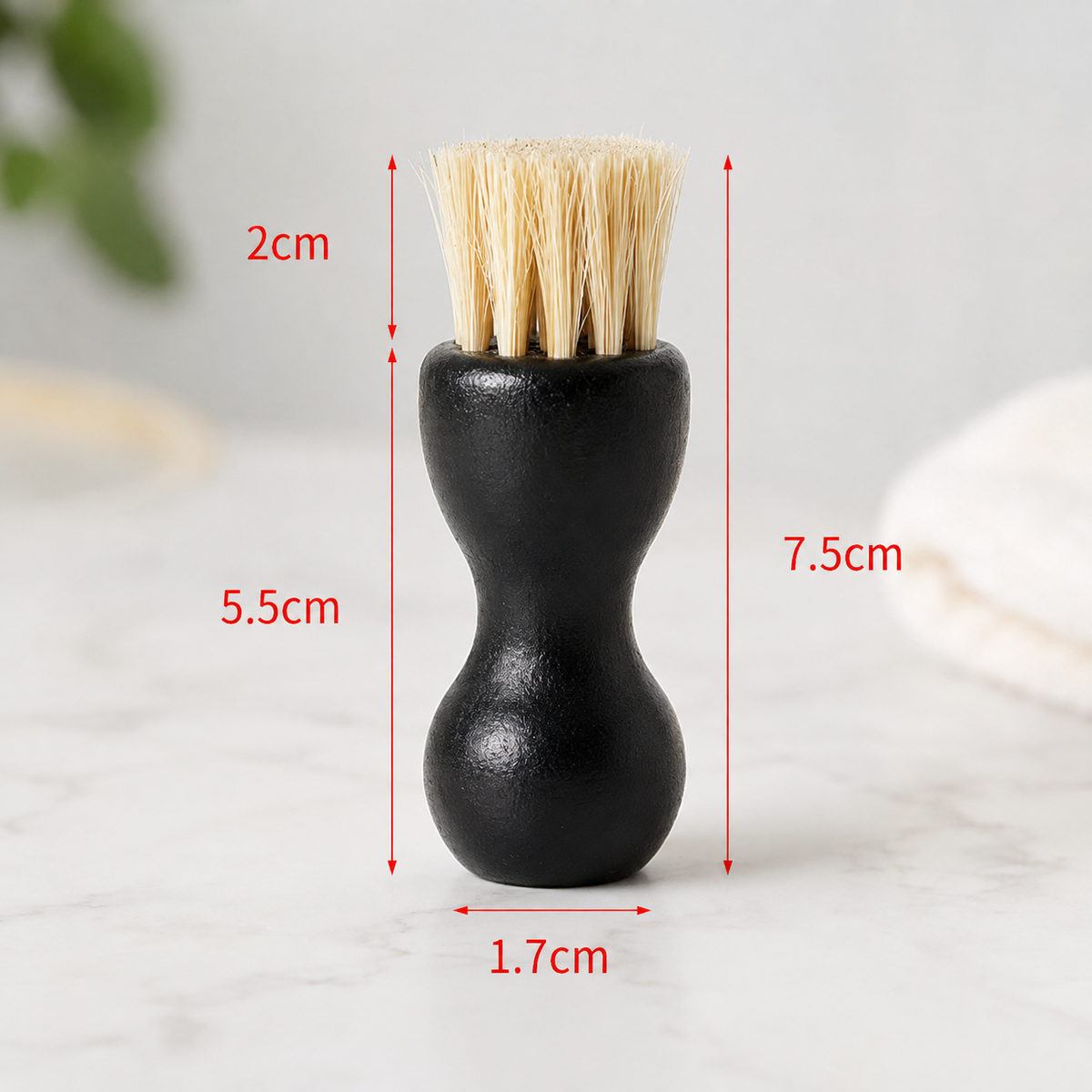 Gourd-Shaped Horsehair Leather Care Brush – Polishing, Oiling & Cleaning Tool for Shoes, Bags and Leather Goods