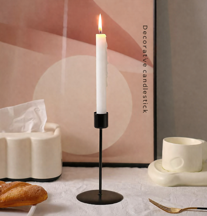 Luxe Iron Candleholder Set for Dining Table Decoration