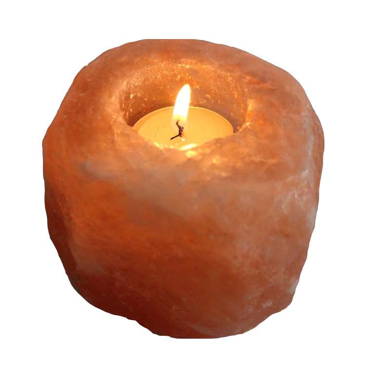 Himalayan Salt Candle Holder – Natural Crystal Tealight Décor