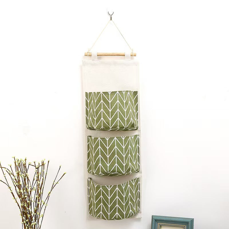 Waterproof Hanging Storage Bag Cotton Linen Wall Organizer
