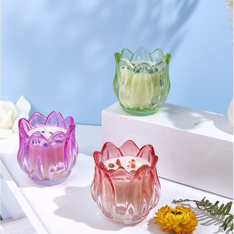 Floral Scented Candle Smokeless Handmade Candle