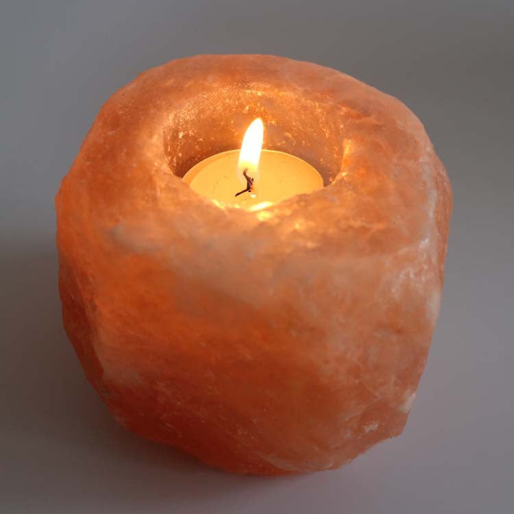 Himalayan Salt Candle Holder – Natural Crystal Tealight Décor