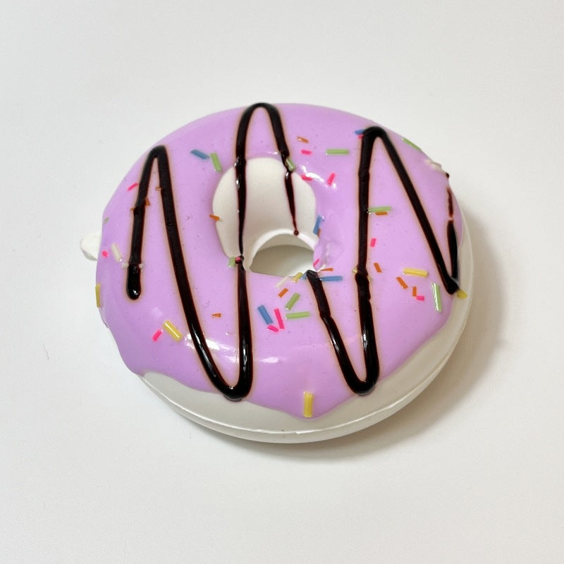 8cm Donut Bread Squishy Toy – Slow Rising PU Stress Relief Keychain & Decor