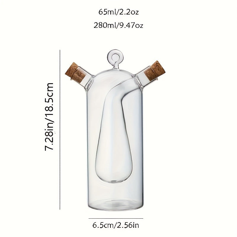 Borosilicate Glass Oil & Vinegar Dispenser – Fine Spout Seasoning Bottle