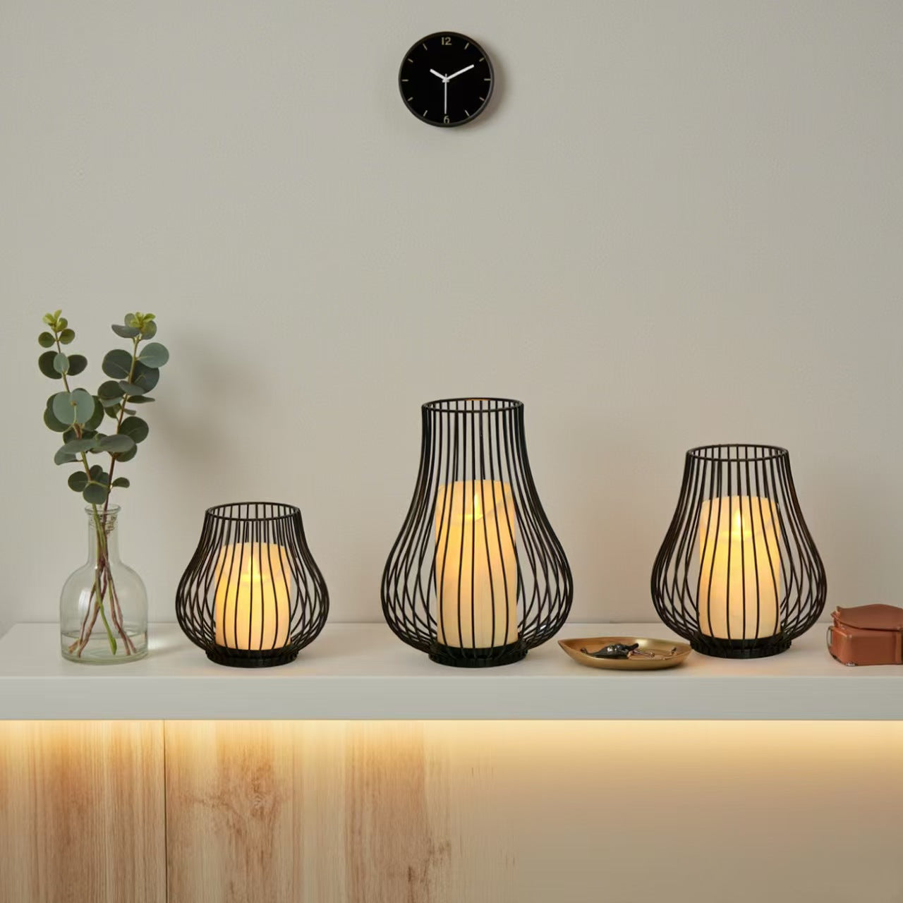 Pumpkin Candleholder Decor, Iron Craft Home Decoration