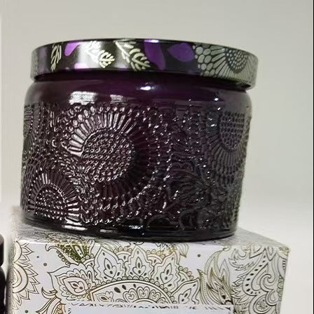 Luxury Embossed Glass Soy Candle