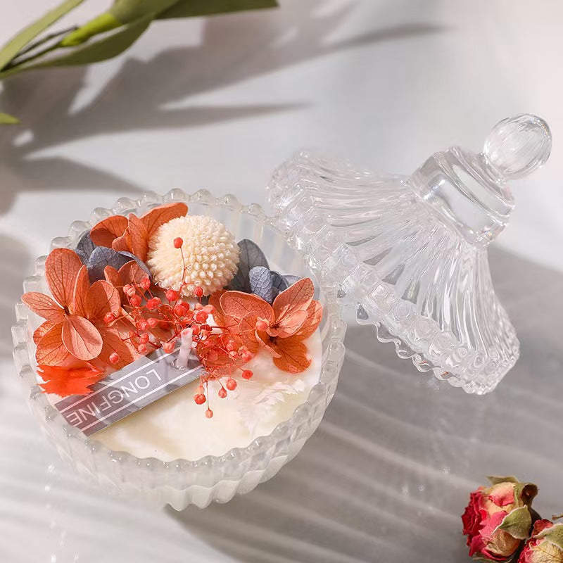 Handmade Dried Flower Candle