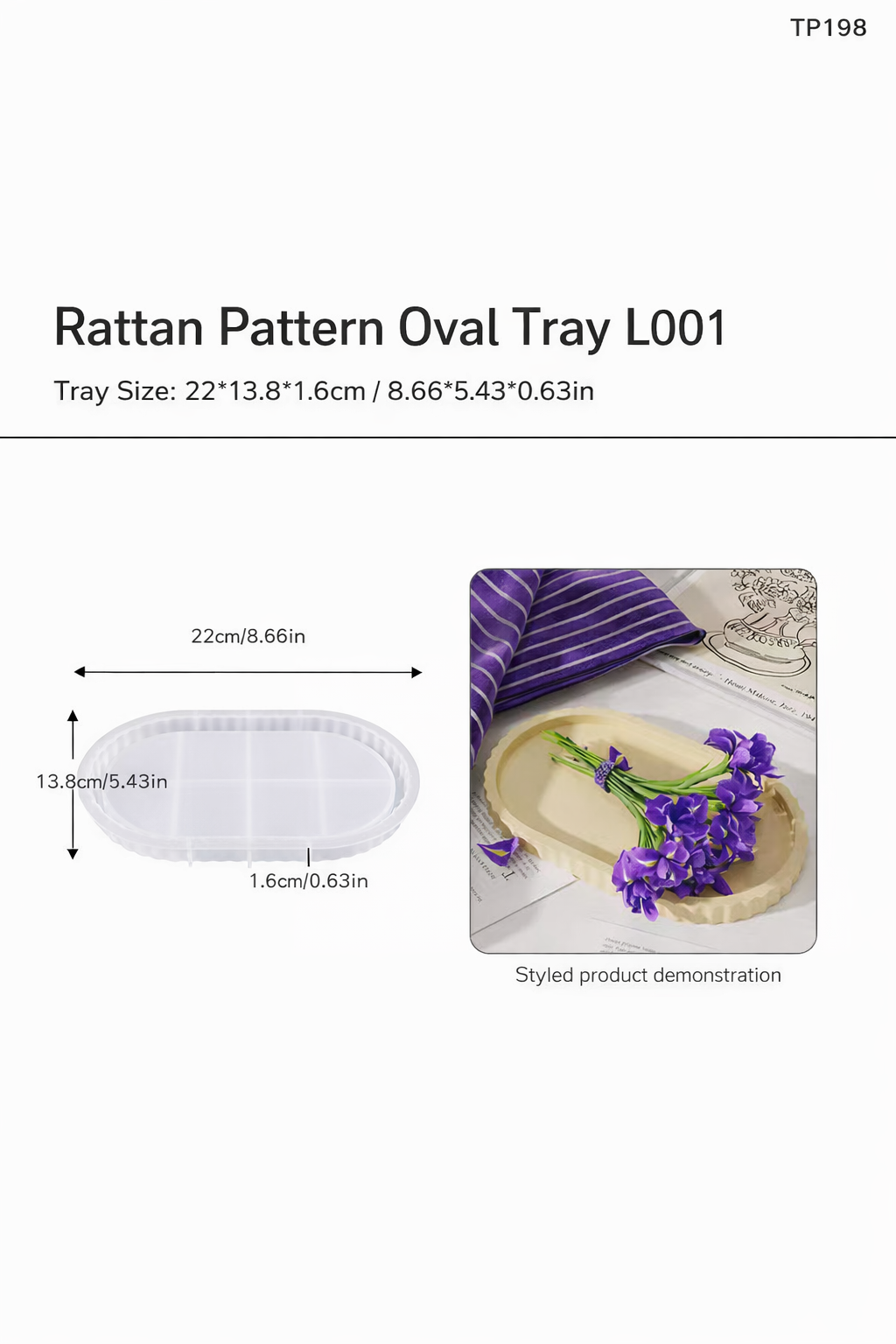 Oval Ribbed Gear Wave Resin Mold DIY Plaster Tray Casting Mold Decorative Organizer Tray Making Silicone Mold Set