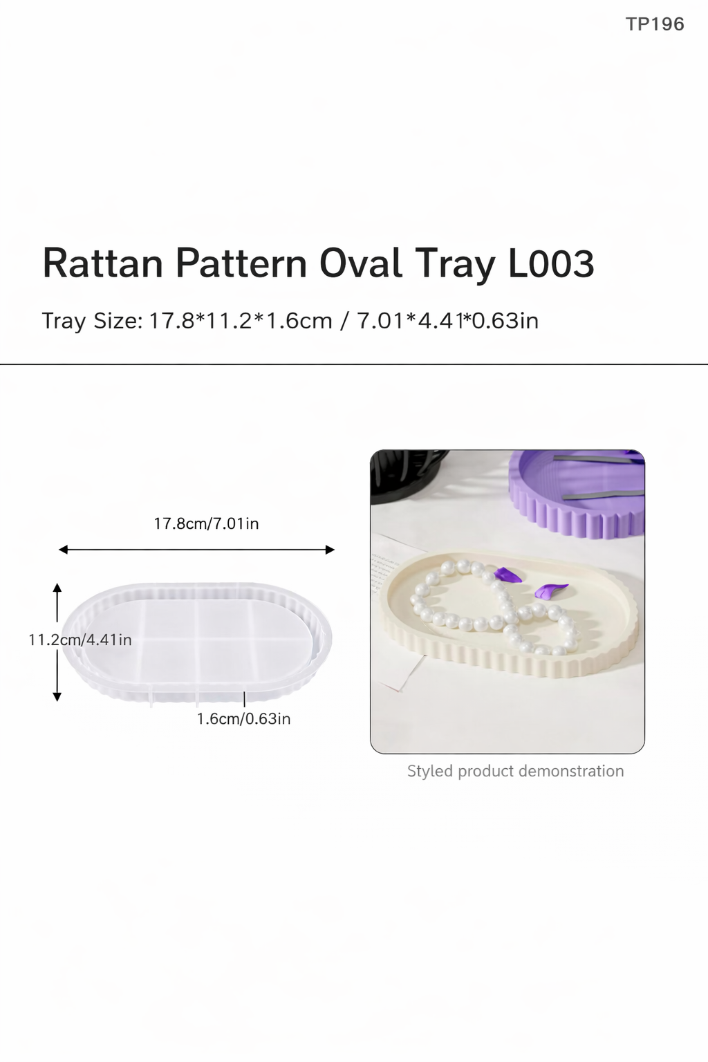 Oval Ribbed Gear Wave Resin Mold DIY Plaster Tray Casting Mold Decorative Organizer Tray Making Silicone Mold Set