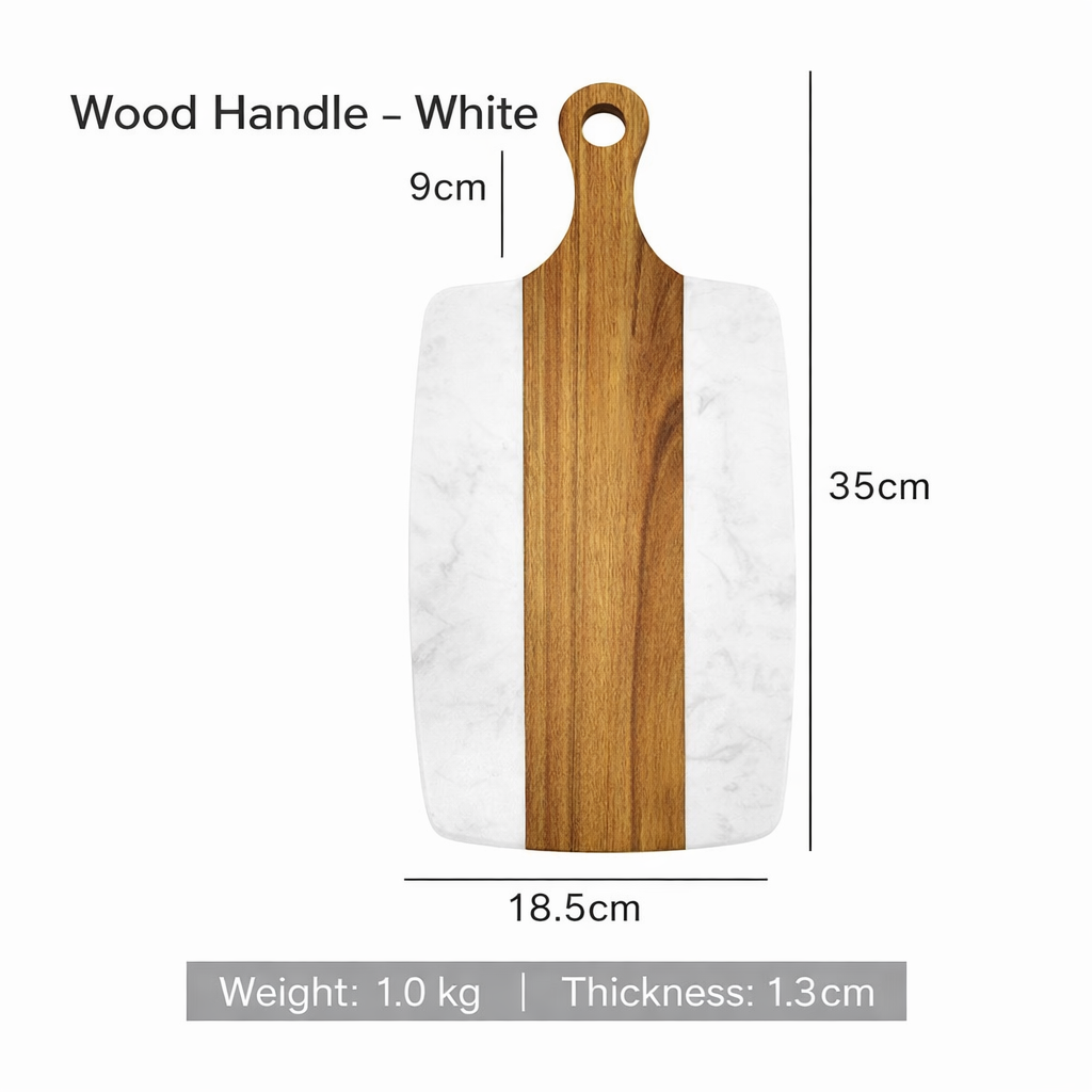 Acacia Wood and Artificial Marble Cutting Board Modern Kitchen Prep Board Serving Platter Wood Stone Combo Chopping Board