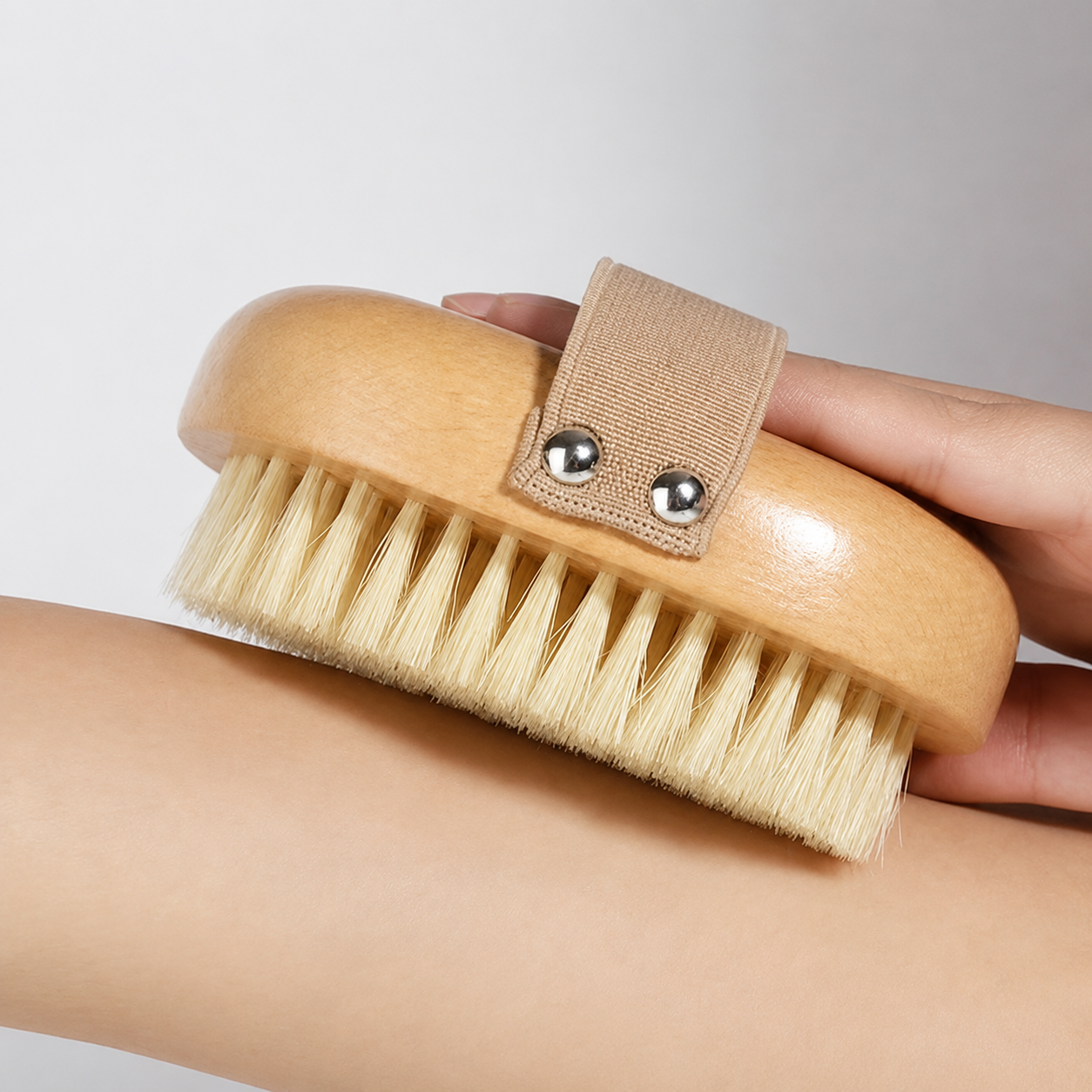 Natural Boar Bristle Exfoliating Dry Body Brush