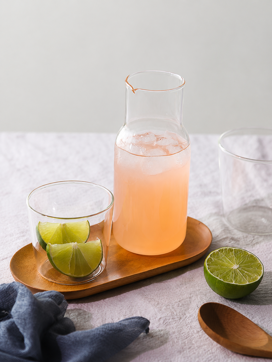 Hand Blown Heat Resistant Glass Carafe Tumbler Set