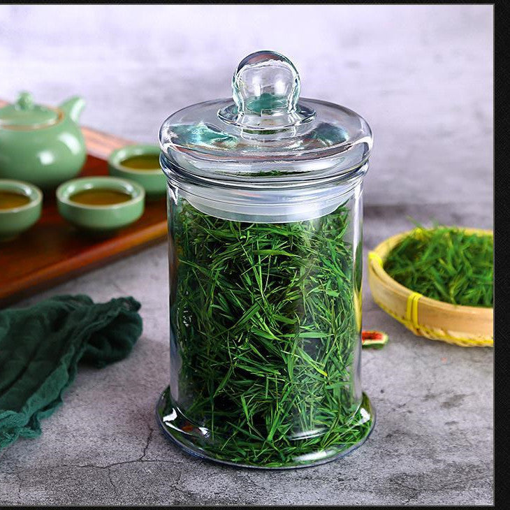 Glass Storage Jar with Lid – Airtight Container for Tea, Grains & Dry Goods